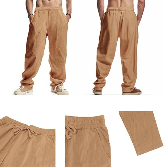 Men's Lightweight Hooded Two-Piece Set - Casual Vacation Loose Sweatshirt & Wide-Leg Pants for Summer