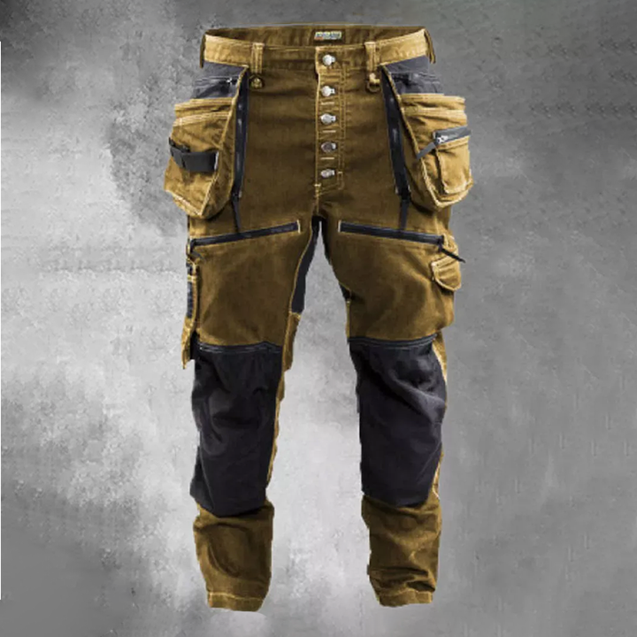 Men'S Pocket Patchwork Overalls