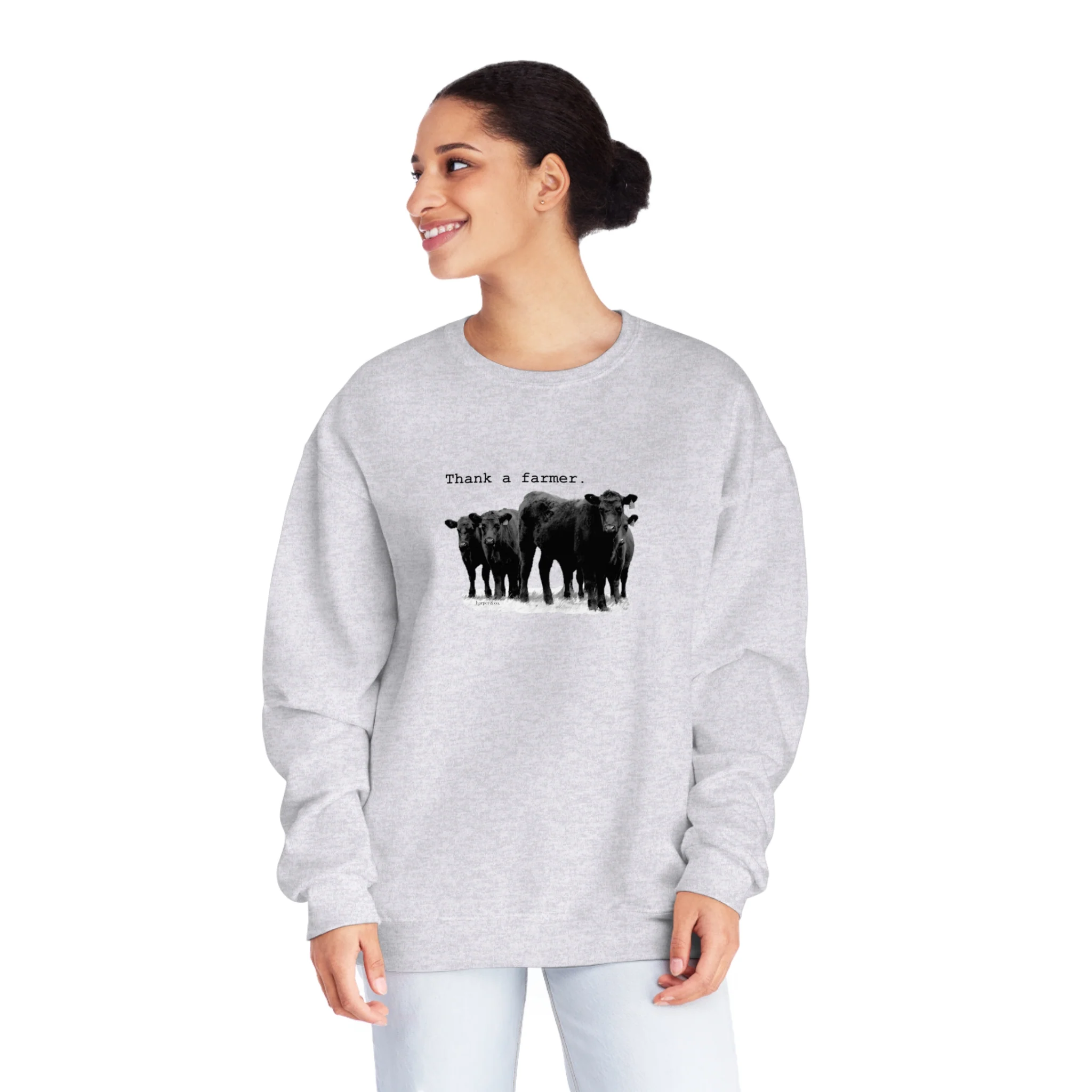 Thank a Farmer Cattle Unisex NuBlend? Crewneck Sweatshirt