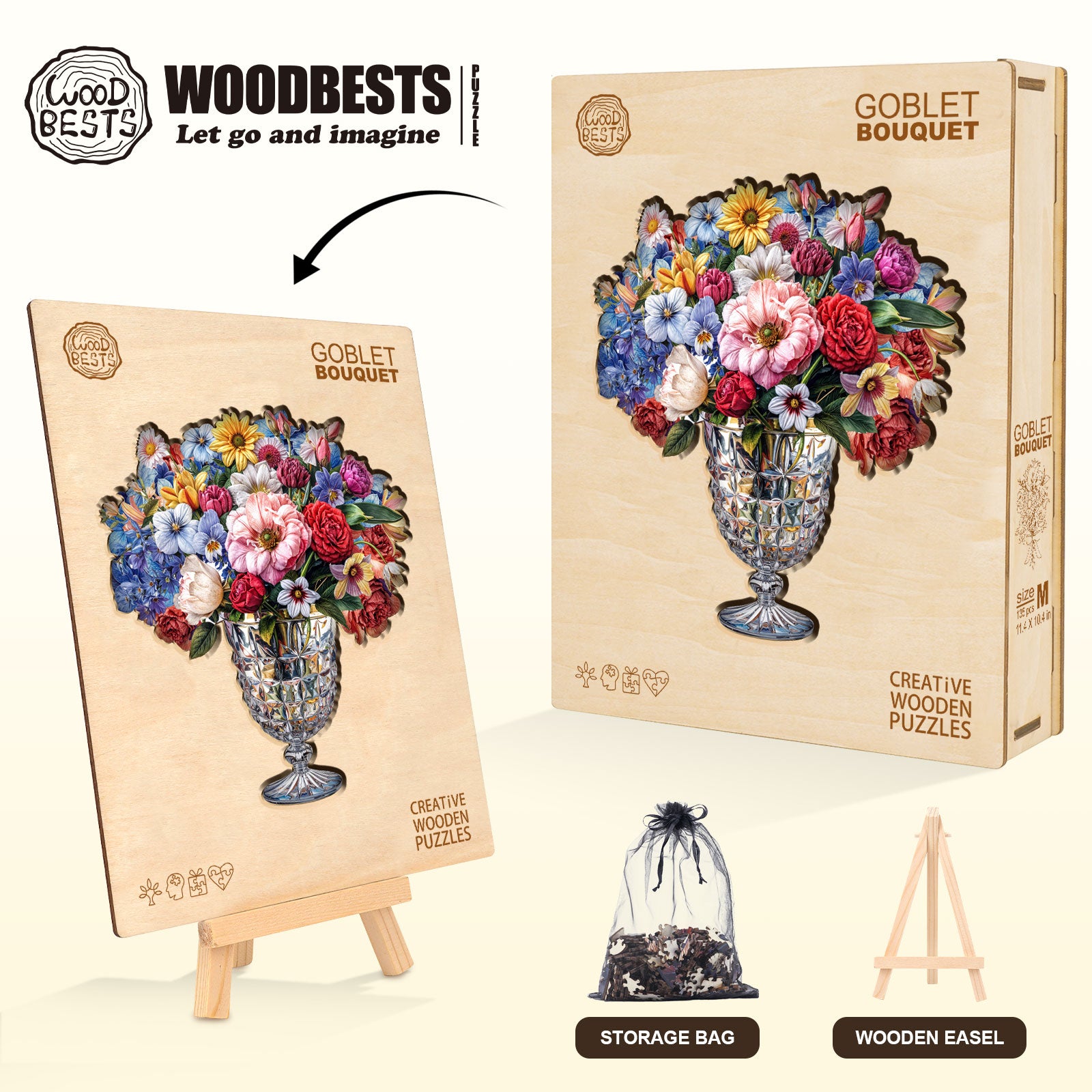 Goblet Bouquet Wooden Jigsaw Puzzle