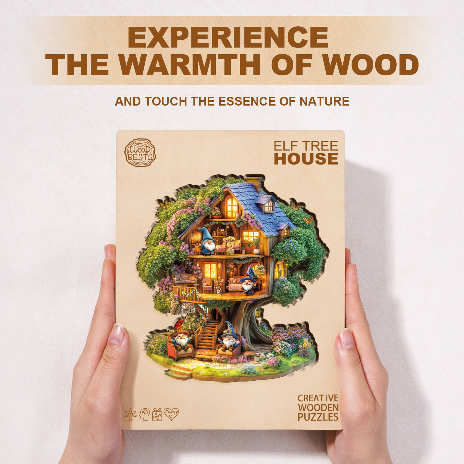 Elf Tree House Wooden Jigsaw Puzzle