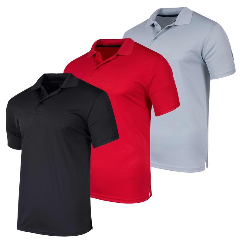 Men's 3-Pack Quick-Dry Performance Polo Shirt