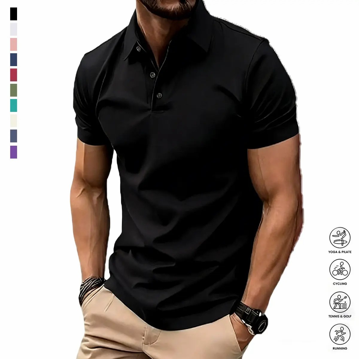 Men’s Classic Polo Shirt – Summer Casual & Business Essential