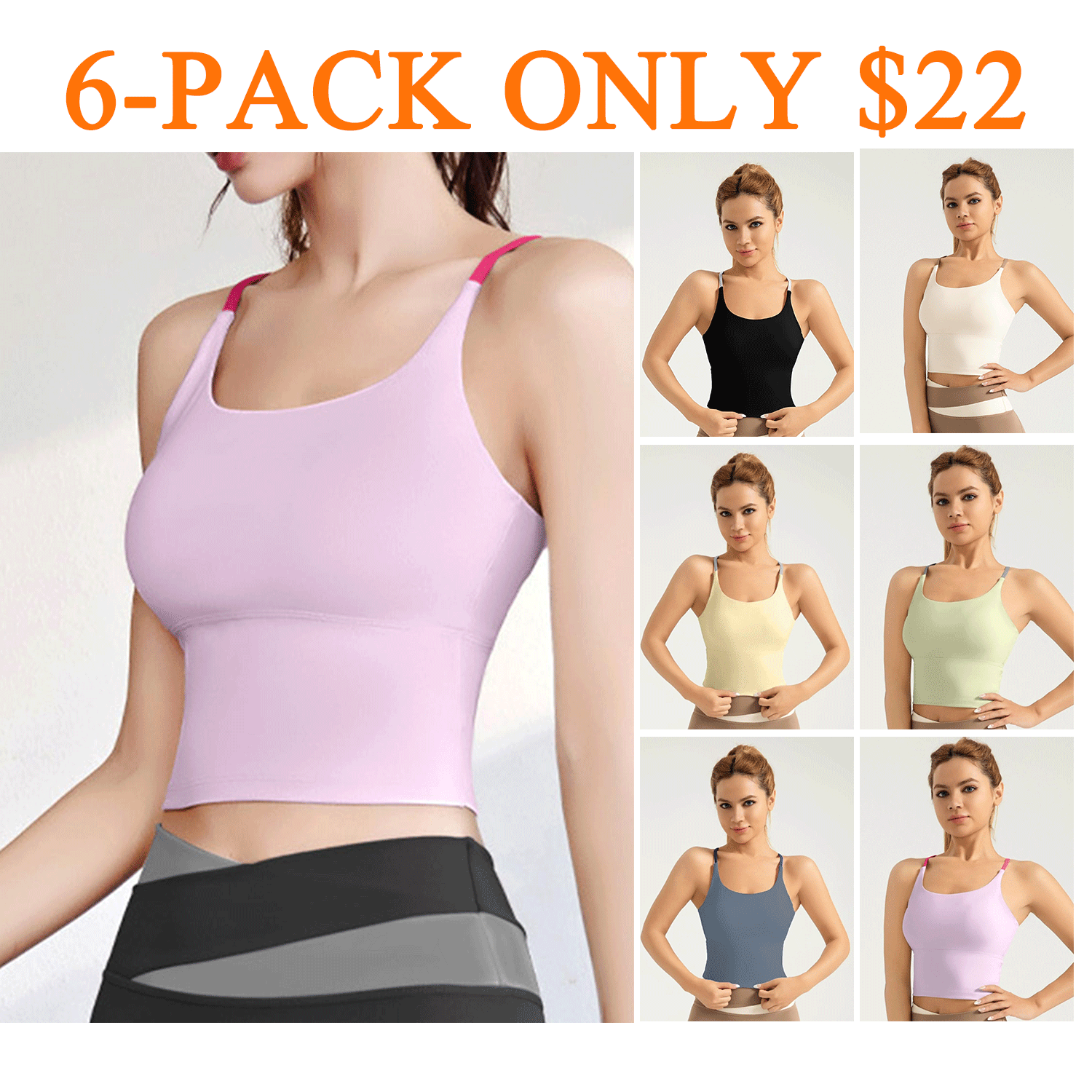 🔥Women’s Criss Cross Sports Bra – Comfortable & Durable Active Crop Top
