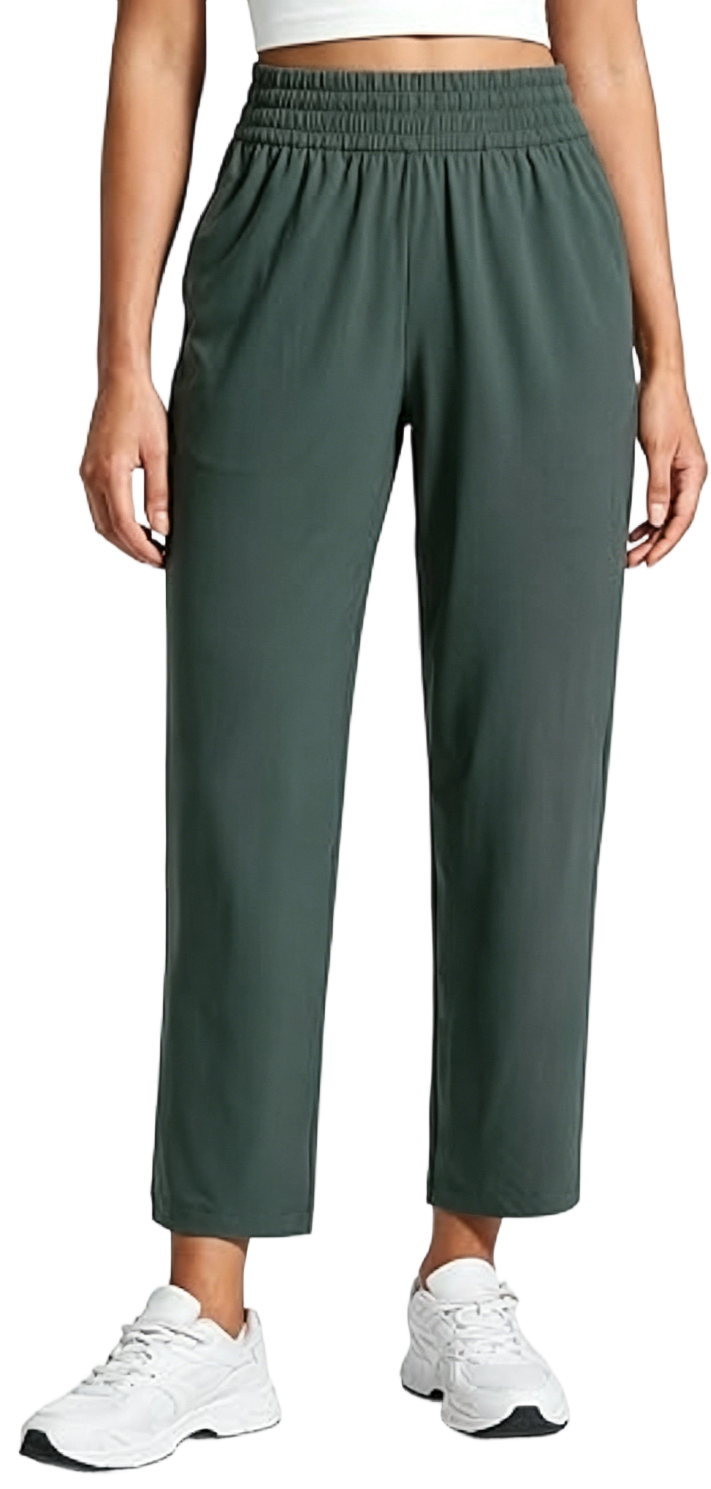 Lightweight Drapey Tapered Ankle Pants for Women