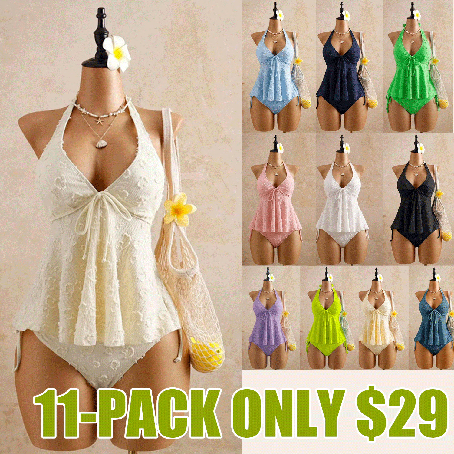 Women's Fashion Tankini Swimsuit, Stylish Two-Piece Swimwear