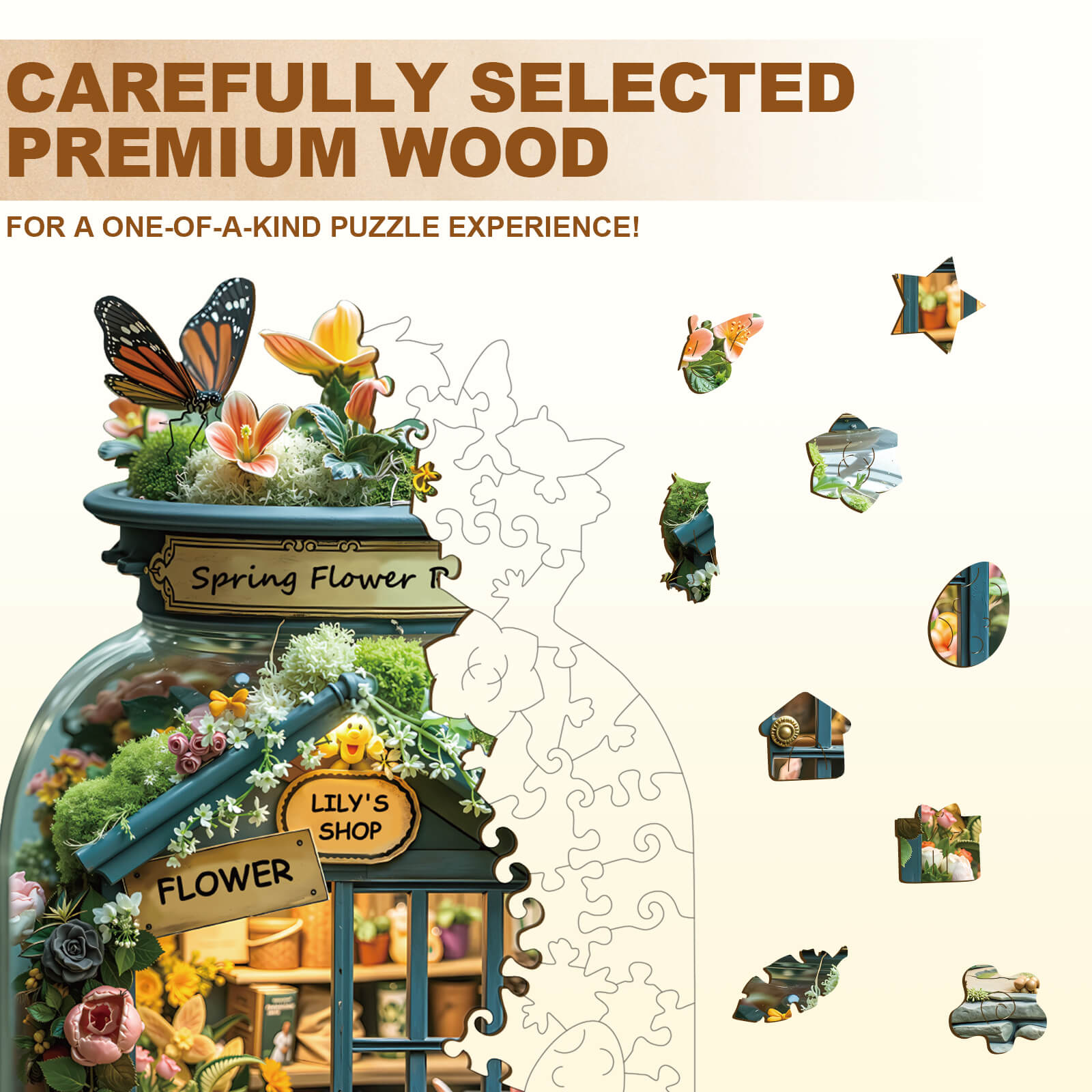 Lily's Flower Shop Wooden Jigsaw Puzzle