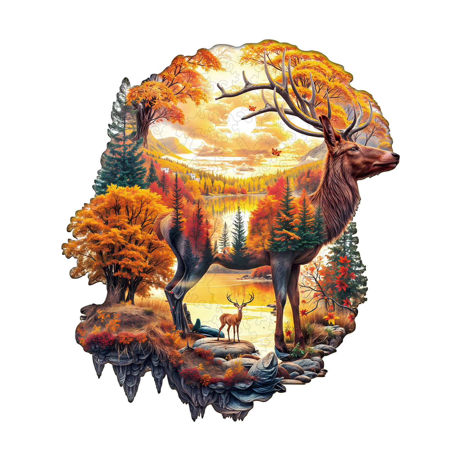 Autumn Deer Wooden Jigsaw Puzzle