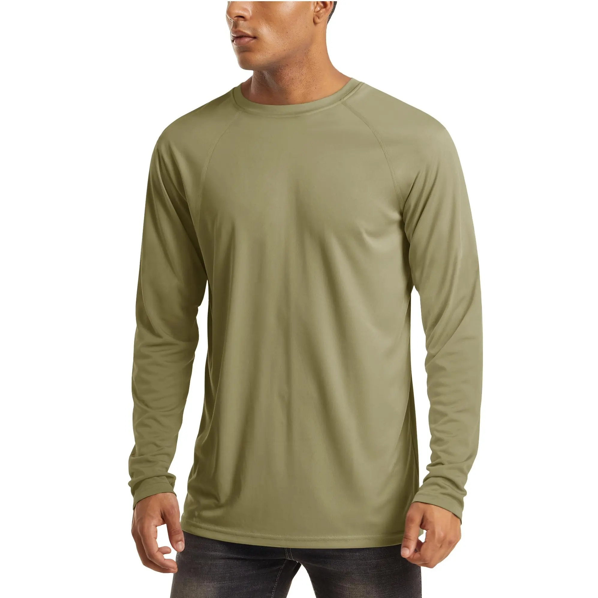 Men's UPF 50+ Long Sleeves Shirts Quick Dry Lightweight Summer Sportswear Tops