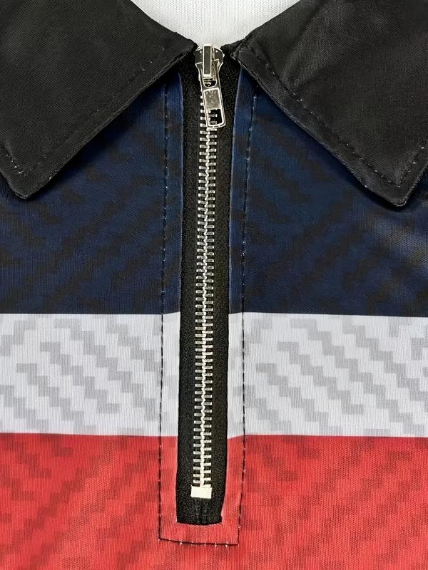 Men's fashionable stand up collar long sleeved zipper collar shirt