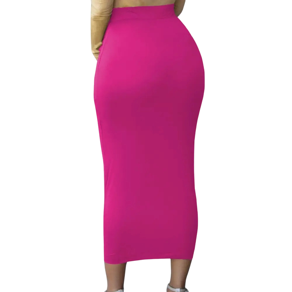 Women’s High Waisted Tummy Control Bodycon Maxi Skirt