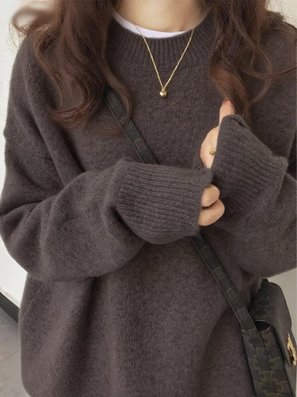 ✨Women's Solid Drop Shoulder Long Sleeve Basic Sweater🔥