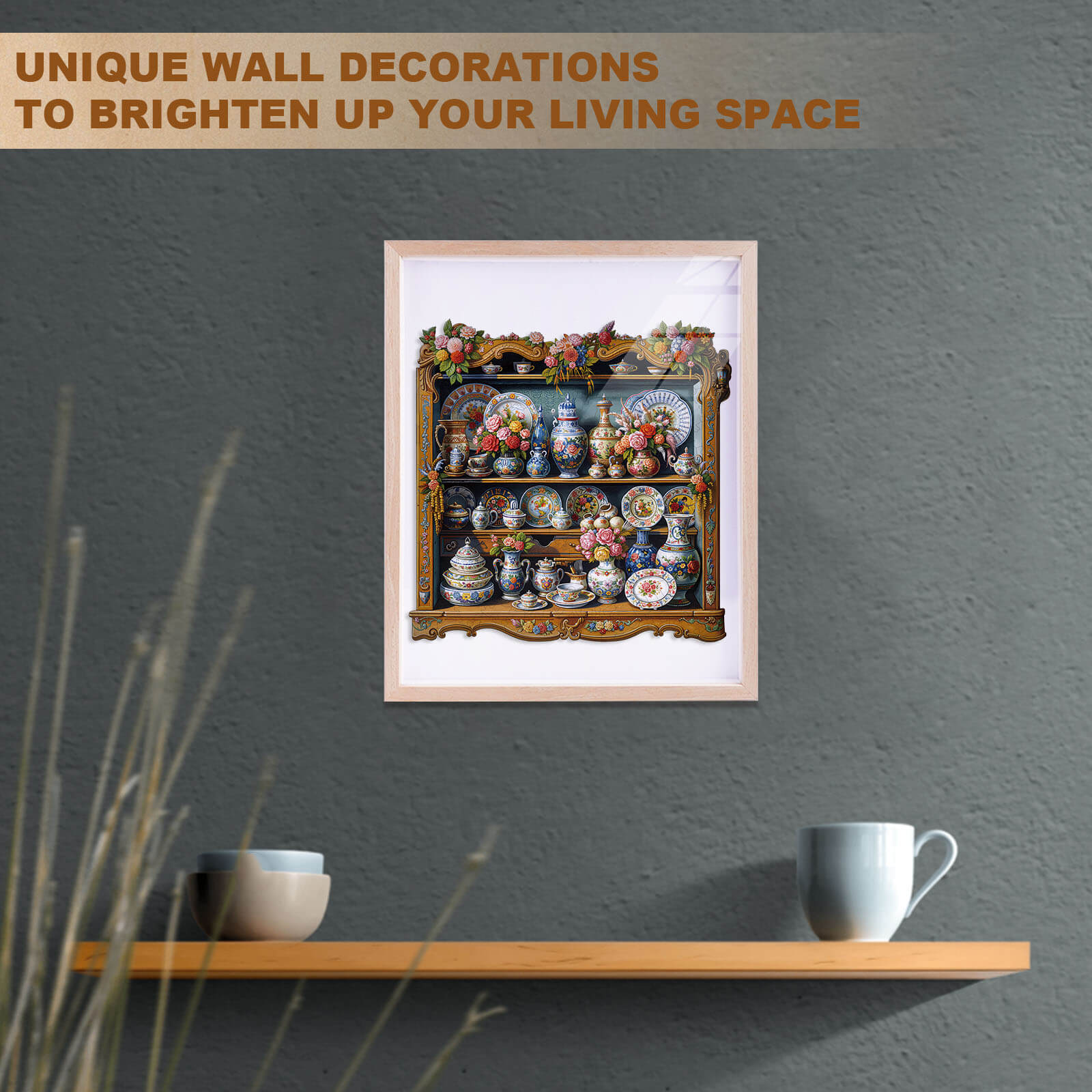 Porcelain Treasures Wooden Jigsaw Puzzle