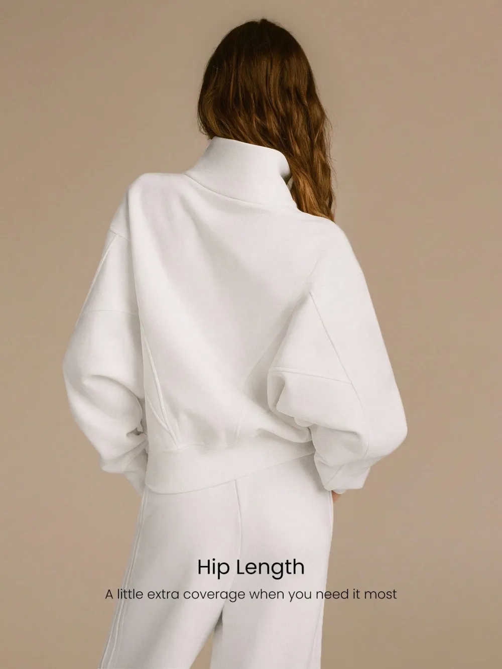 Everyday Fleece WarmthSoft Warm Lightweight Front Back Seam Detailing Pockets Batwing Sleeve High Neckline Full-Zip Jacket