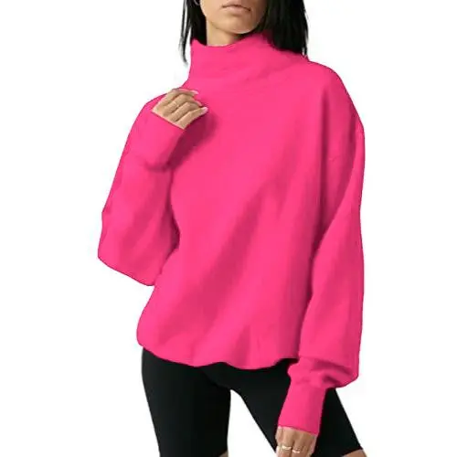 Women's Oversized Turtleneck Sweatshirt
