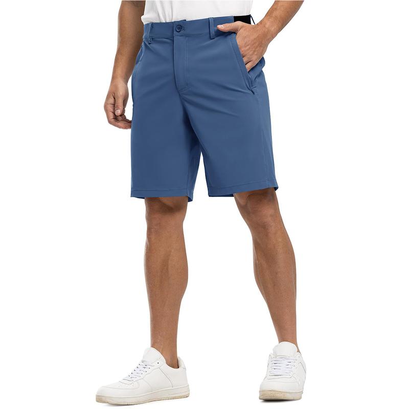 Men’s 9” Quick-Dry Stretch Golf & Work Shorts – Lightweight Casual Shorts with 3 Pockets