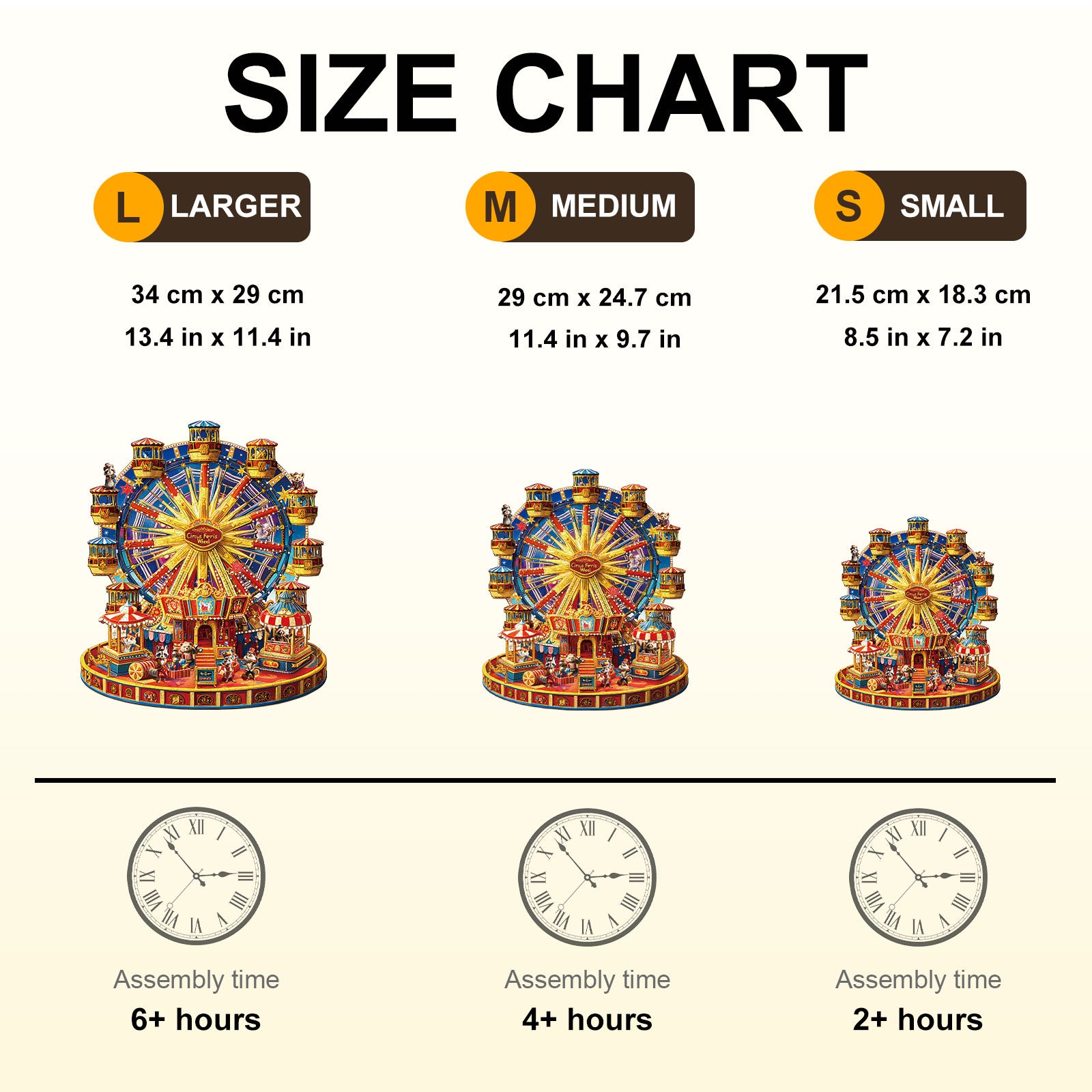 Circus Ferris Wheel Wooden Jigsaw Puzzle