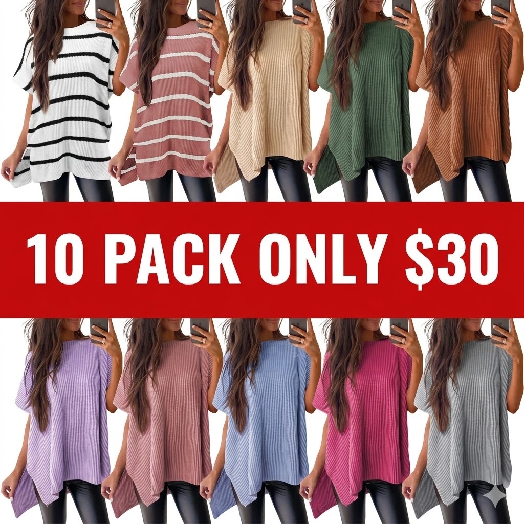 2026 Spring/Summer Oversized Cozy Ribbed Knit Top