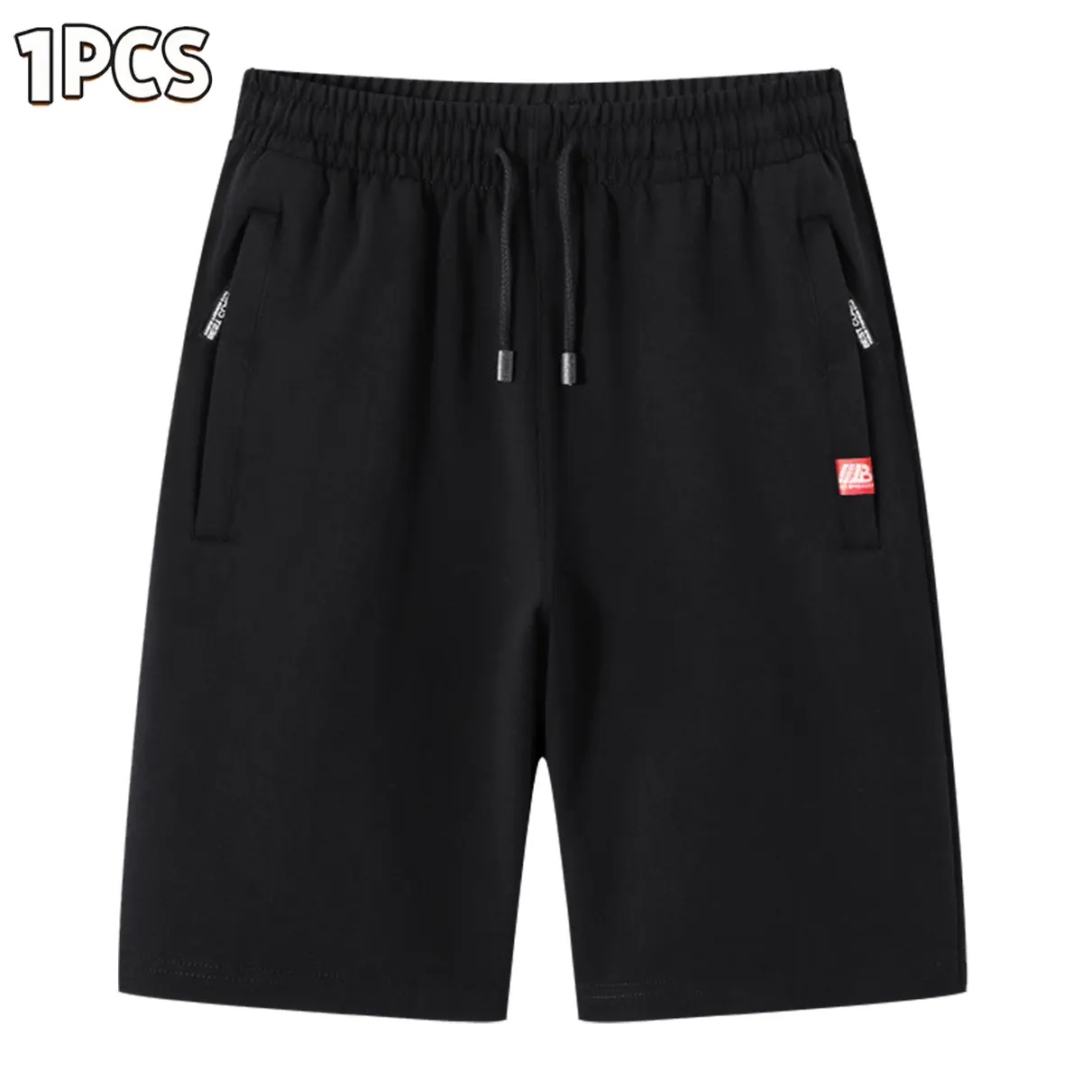 Men’s casual athletic shorts, made from breathable fabric with a zipper design