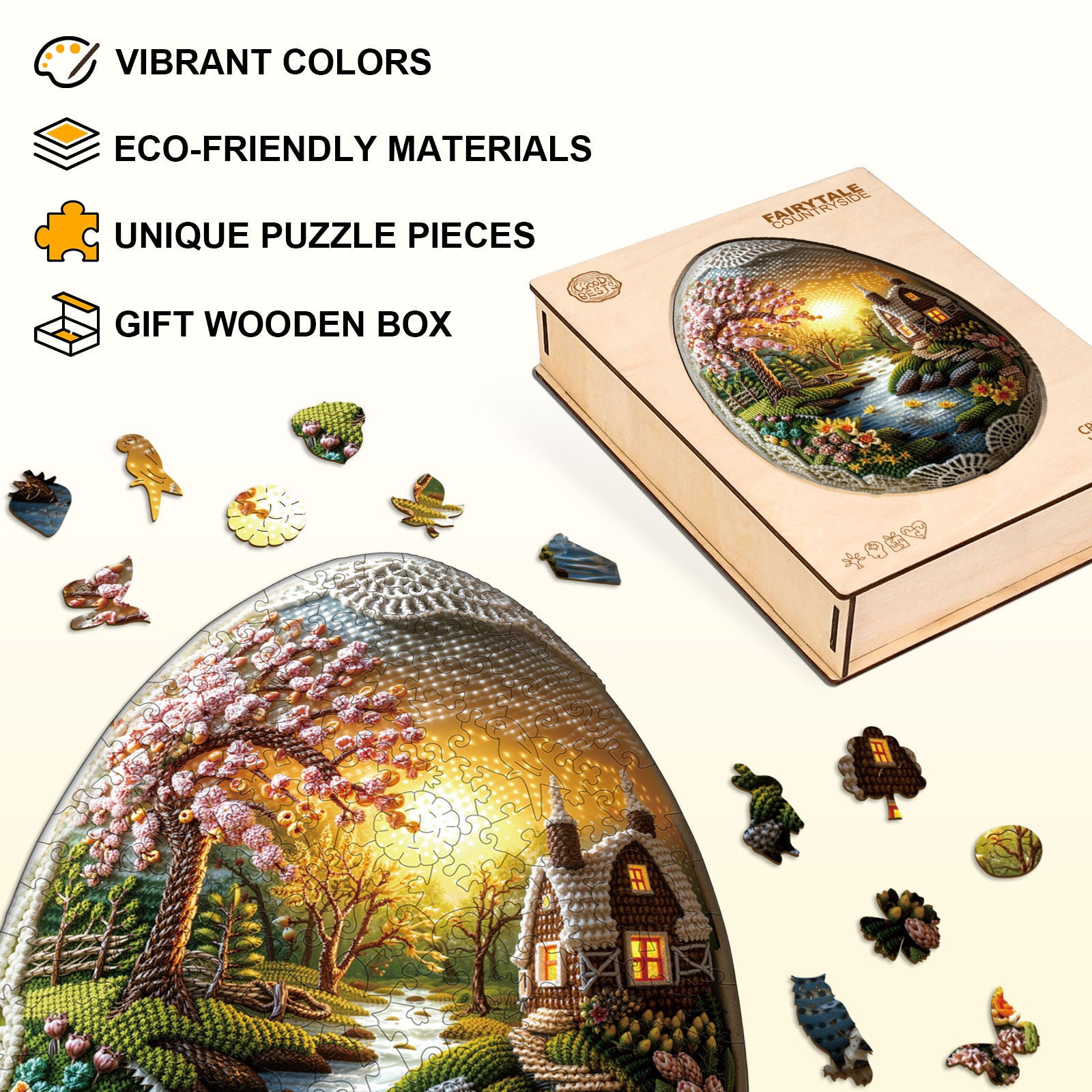 Fairytale Countryside Wooden Jigsaw Puzzle