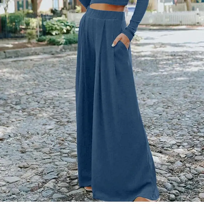 Wide Leg Pajamas with Matching Full Sleeve Top