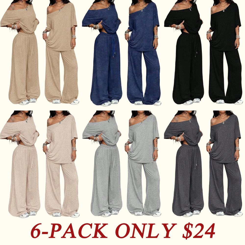 Women's Casual Solid Color Sport Two-Piece Set🍂