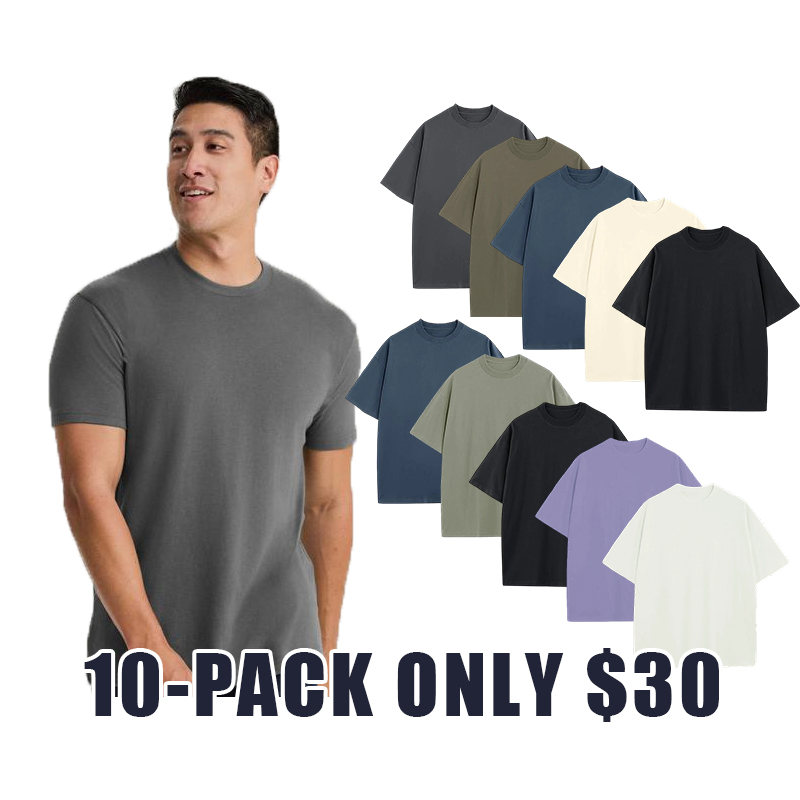 👔 5 Color Men’s Classic Crew Neck Short Sleeve T-Shirt — Everyday Comfort