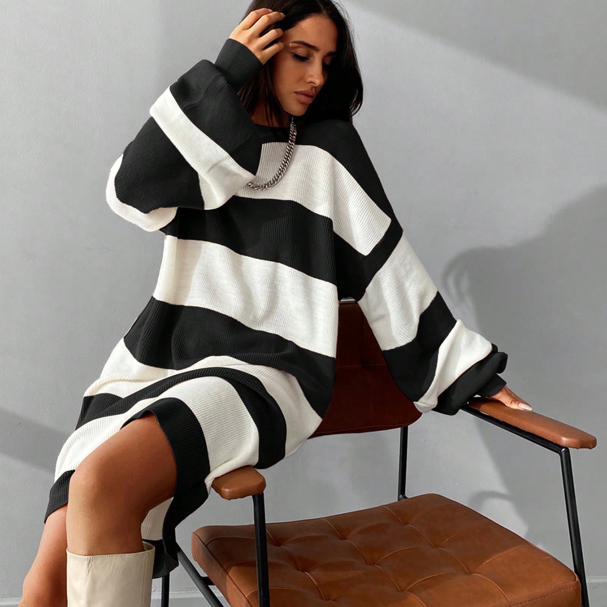 Striped Over-Sized Dress