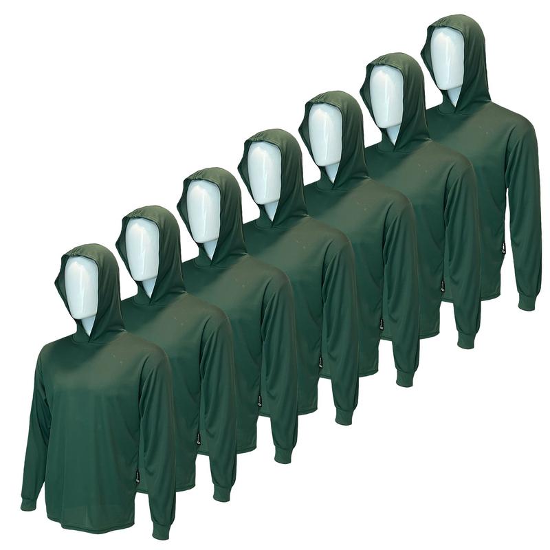 7 SHIRT PACK Hi Visibility ultra light weigh Long sleeve hoodie shirt