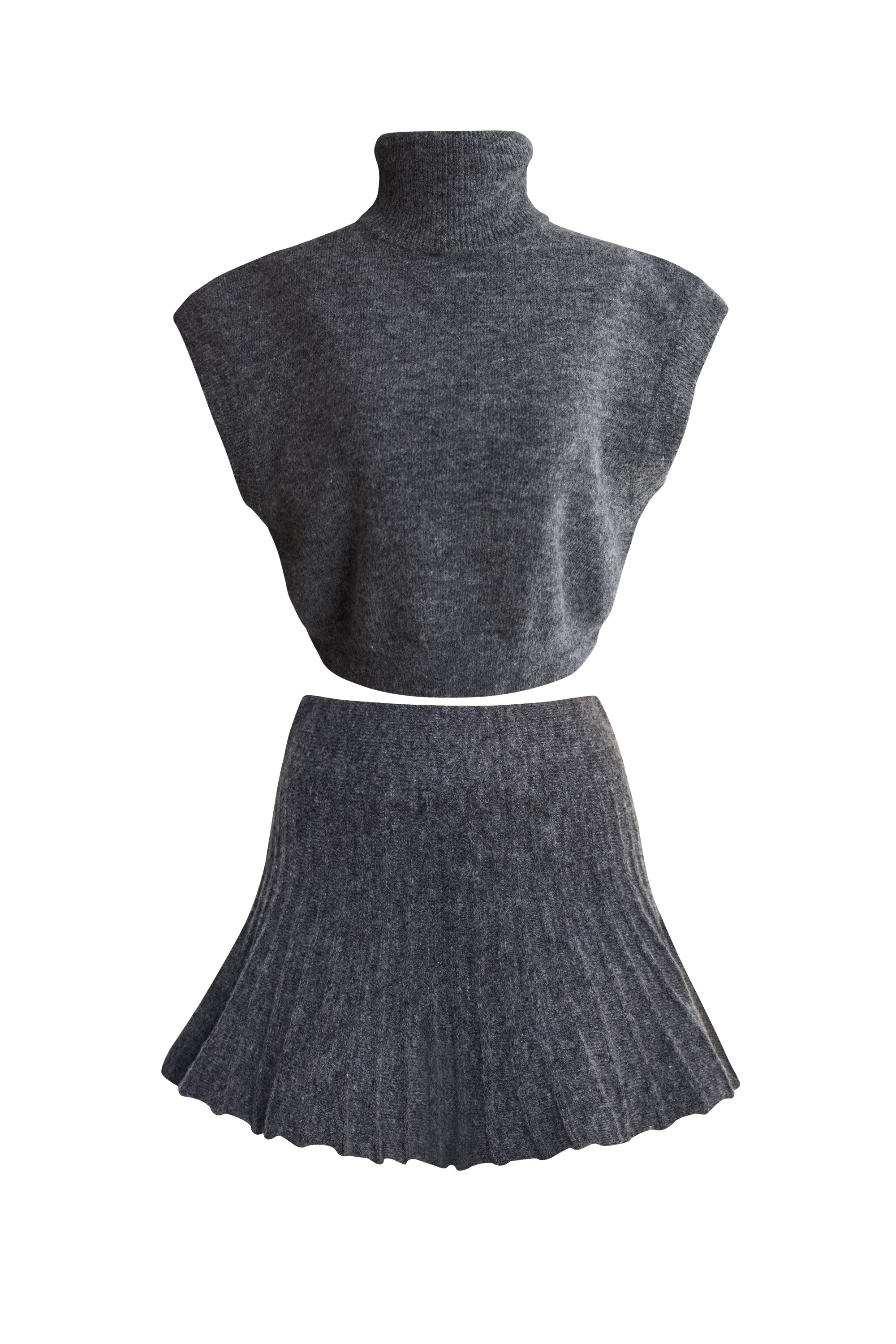 Effortless Turtleneck Checked Knit