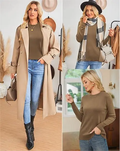 Women Fashion Wool Blend Sweater