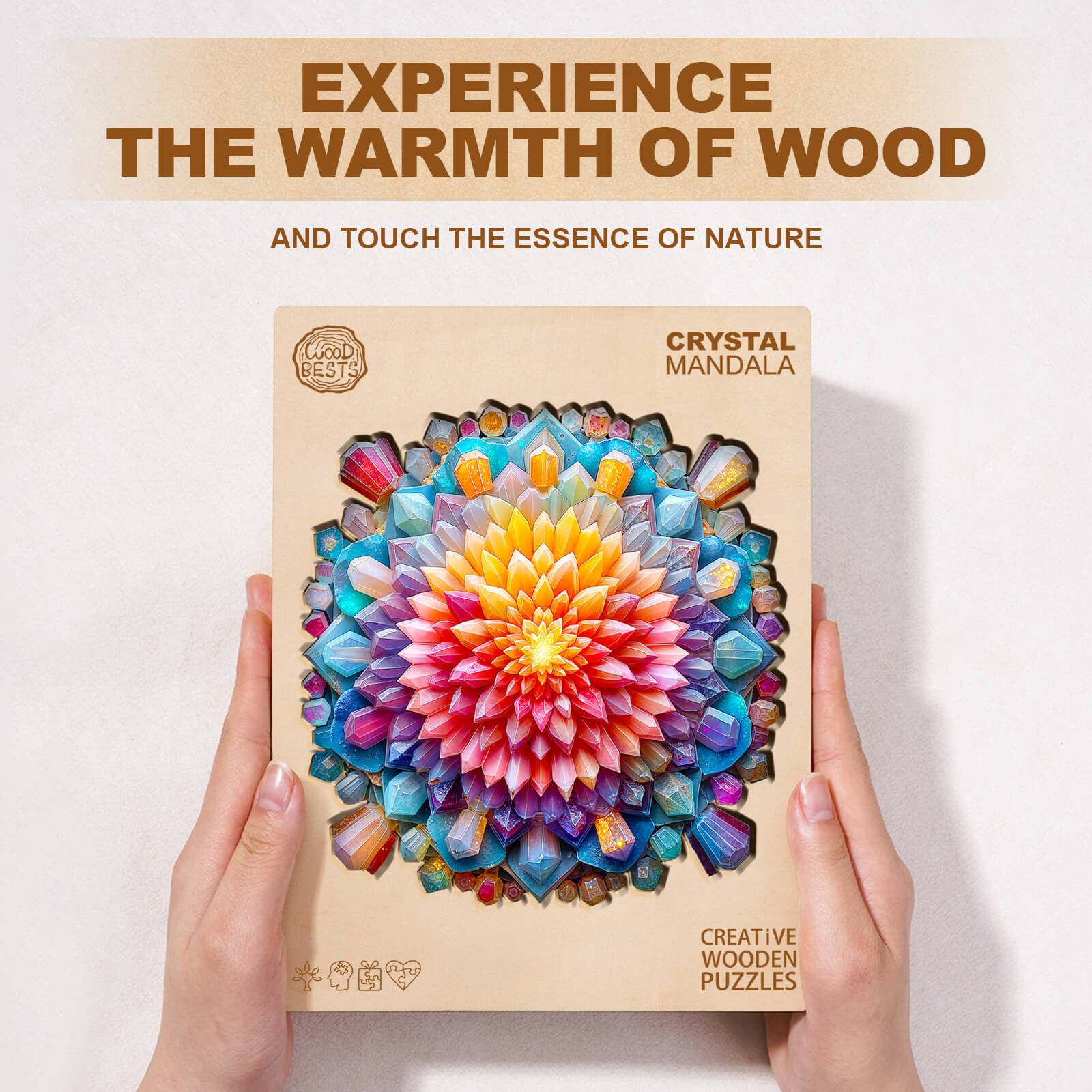 Crystal Mandala Wooden Jigsaw Puzzle