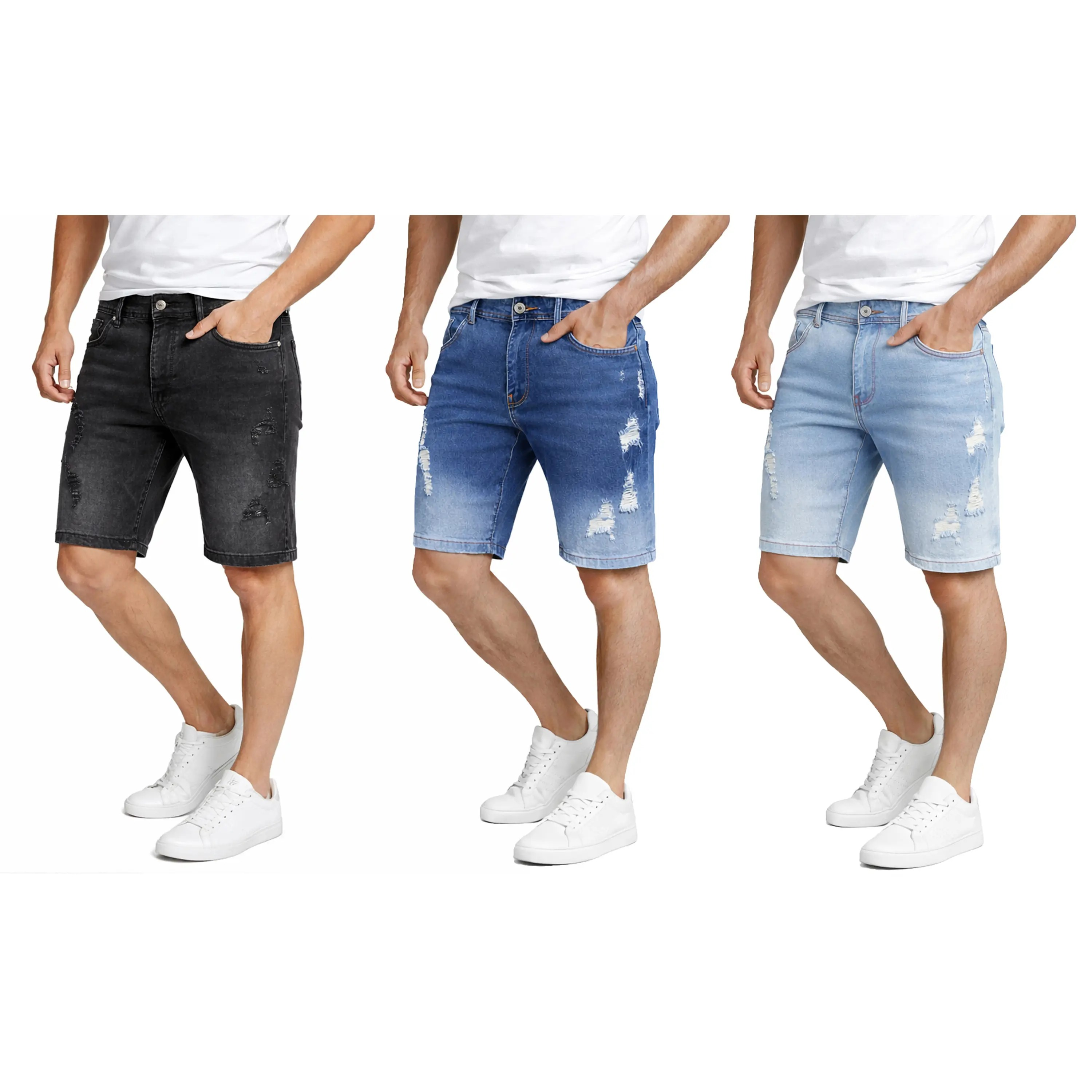 Mens 3 Pack Classic Jean Shorts with Multiple Styles (30-48)