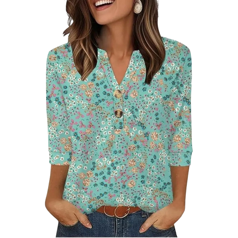 Womens Tops 3/4 Sleeve Heley Shirts for Women Summer Fashion 2026 Blouses Beach Vacation Clothes SpringStatements