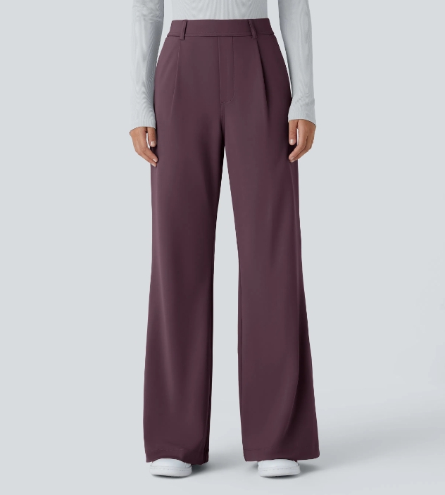🔥 High-Waisted Flare Work Pants with Side Pockets 🔥