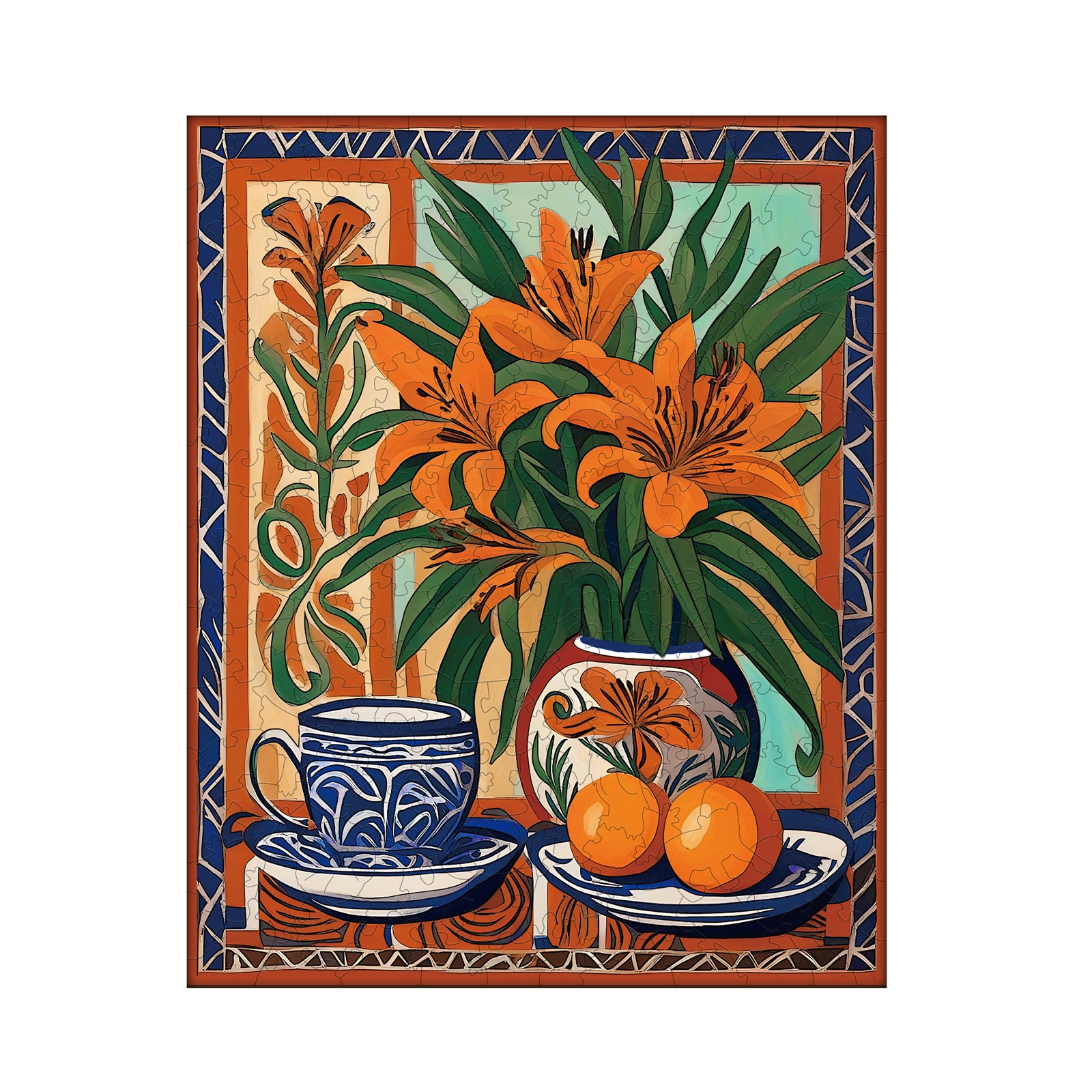 Orange Asiatic Lilies - By Artist Nicholas John VARDAXIS