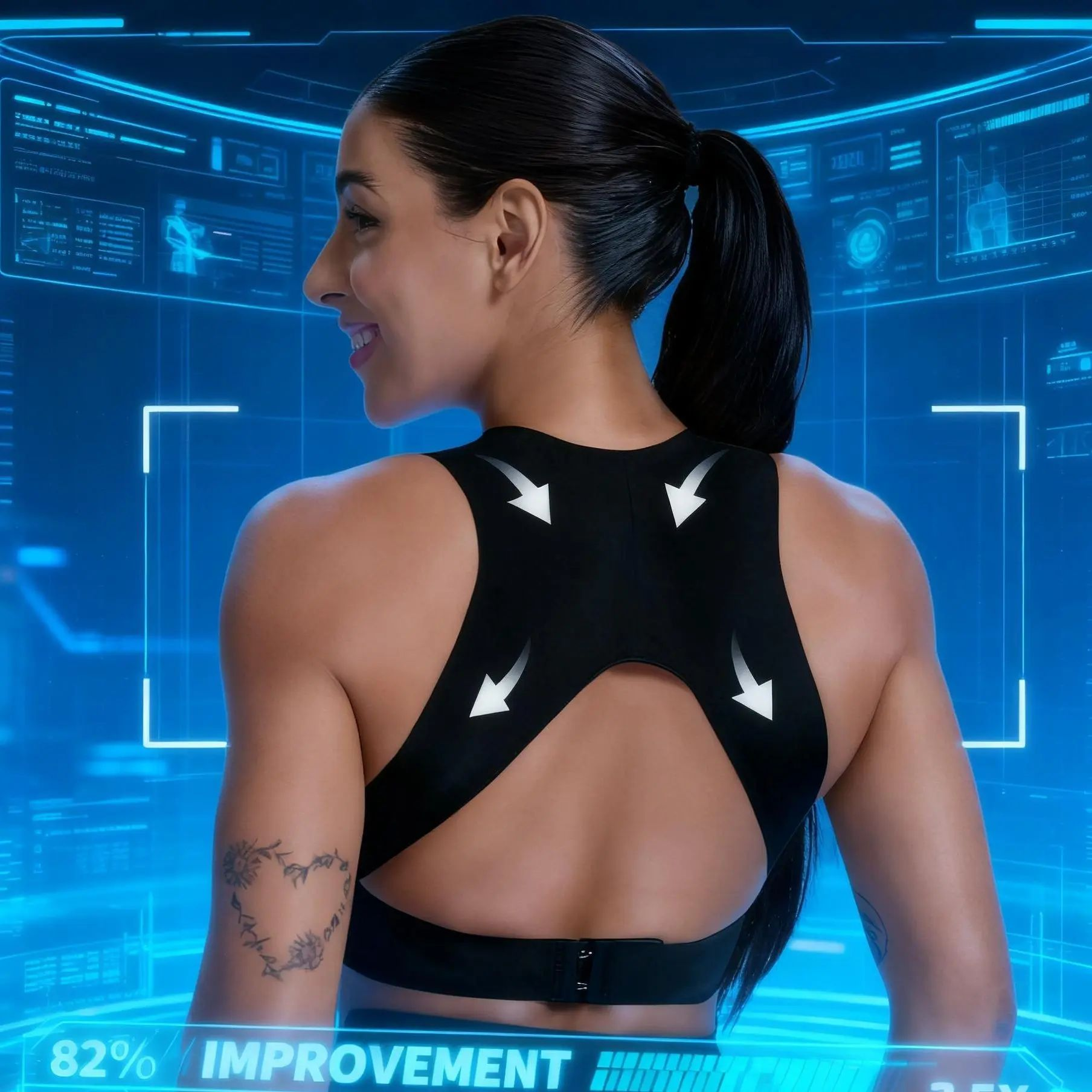 【Postural correction】Women’s Wireless Bra, Soft Breathable Non-removable Moulded Cups