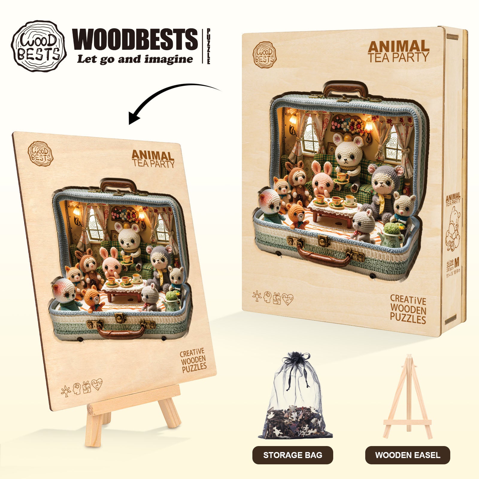 Animal Tea Party Wooden Jigsaw Puzzle