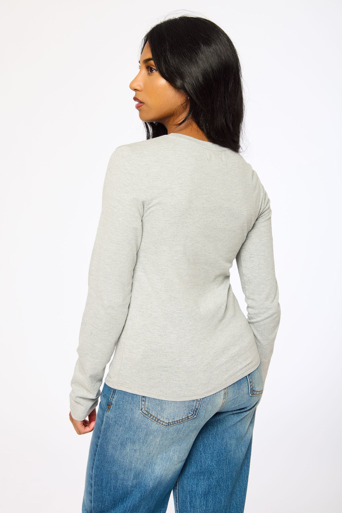 Long-Sleeve Crew-Neck Top