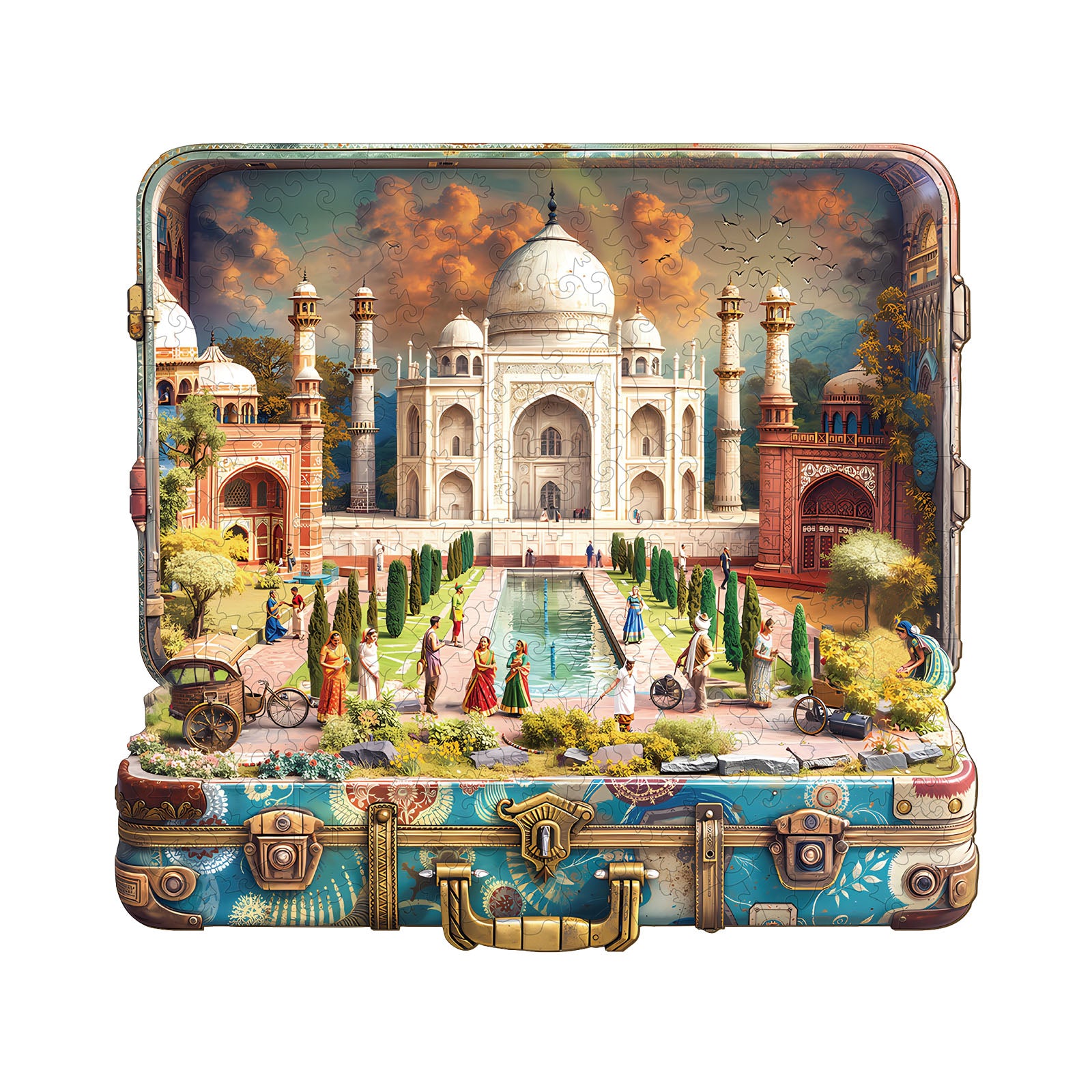 Taj Mahal Tour Wooden Jigsaw Puzzle