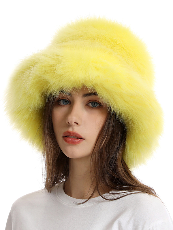 Keep Warm Solid Color Bucket Hat