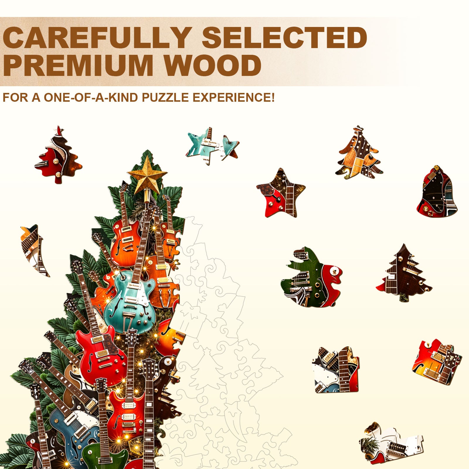 Rock Christmas Wooden Jigsaw Puzzle