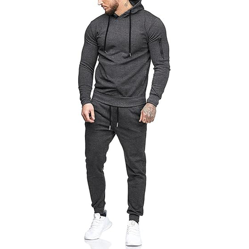 Men's 2-Pack Hooded Tracksuit Set, Lightweight Athletic Sweatsuits for Running & Casual Wear