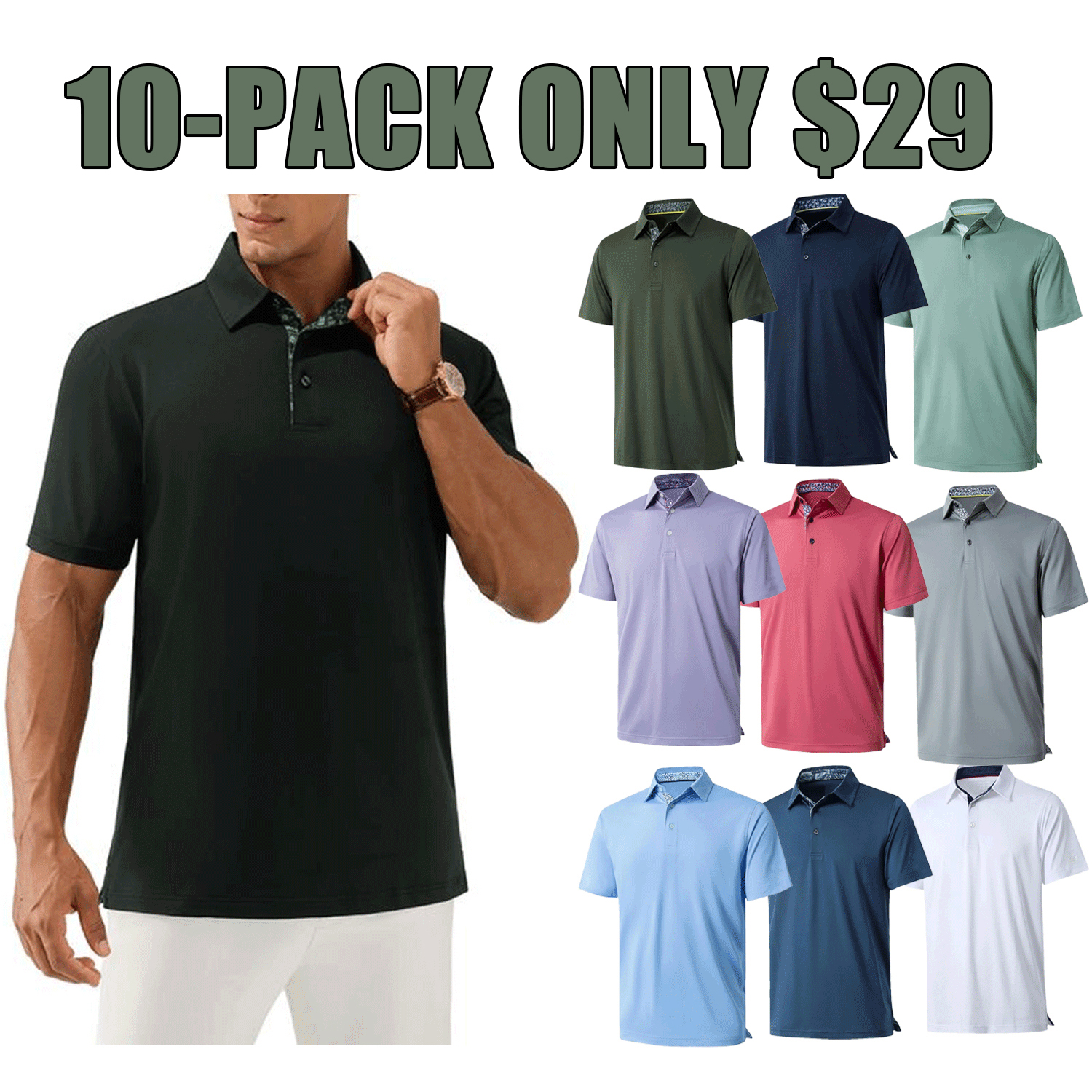 Men’s Classic Cotton Short-Sleeve Polo Shirt