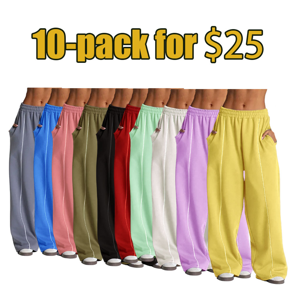 Women’s High-Waist Wide Leg Yoga Pants with Pockets