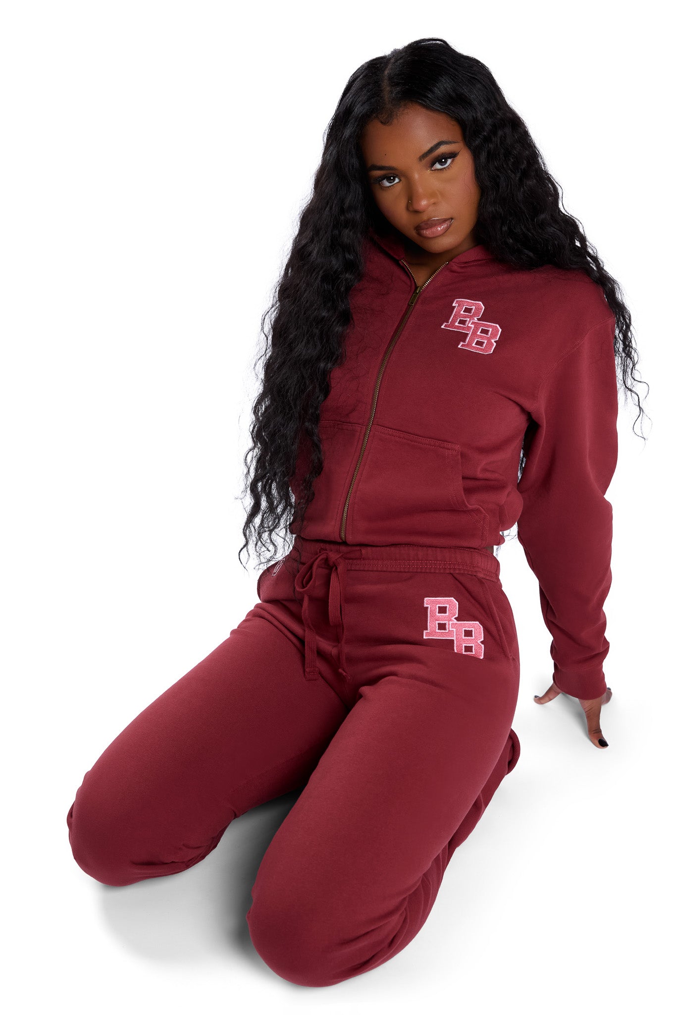 BODY UNIVERSITY HOODIE 2.0 (MAROON/PINK)