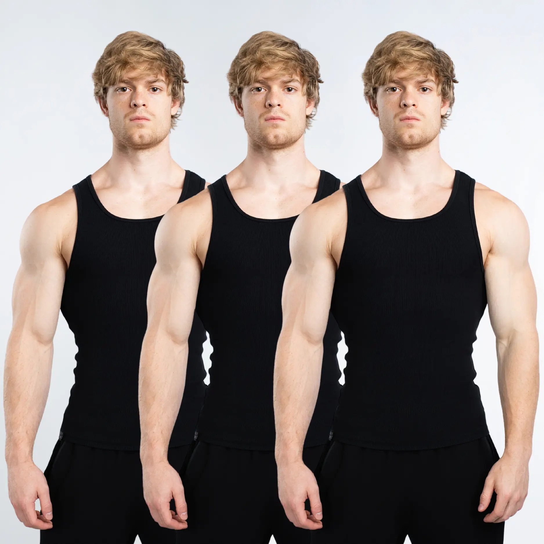 Men’s Slim-Fit Stretchy Ribbed Tank Top