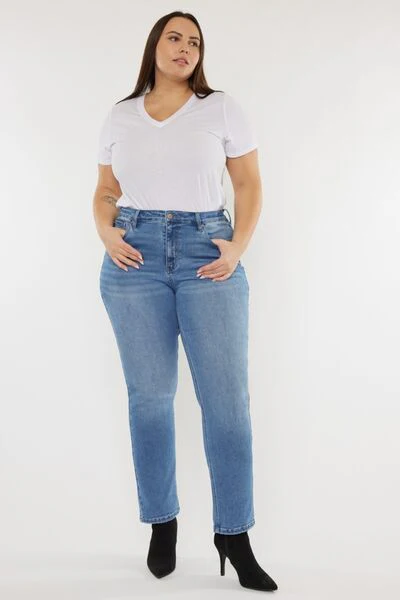 Full Size Cat's Whiskers High Waist Jeans