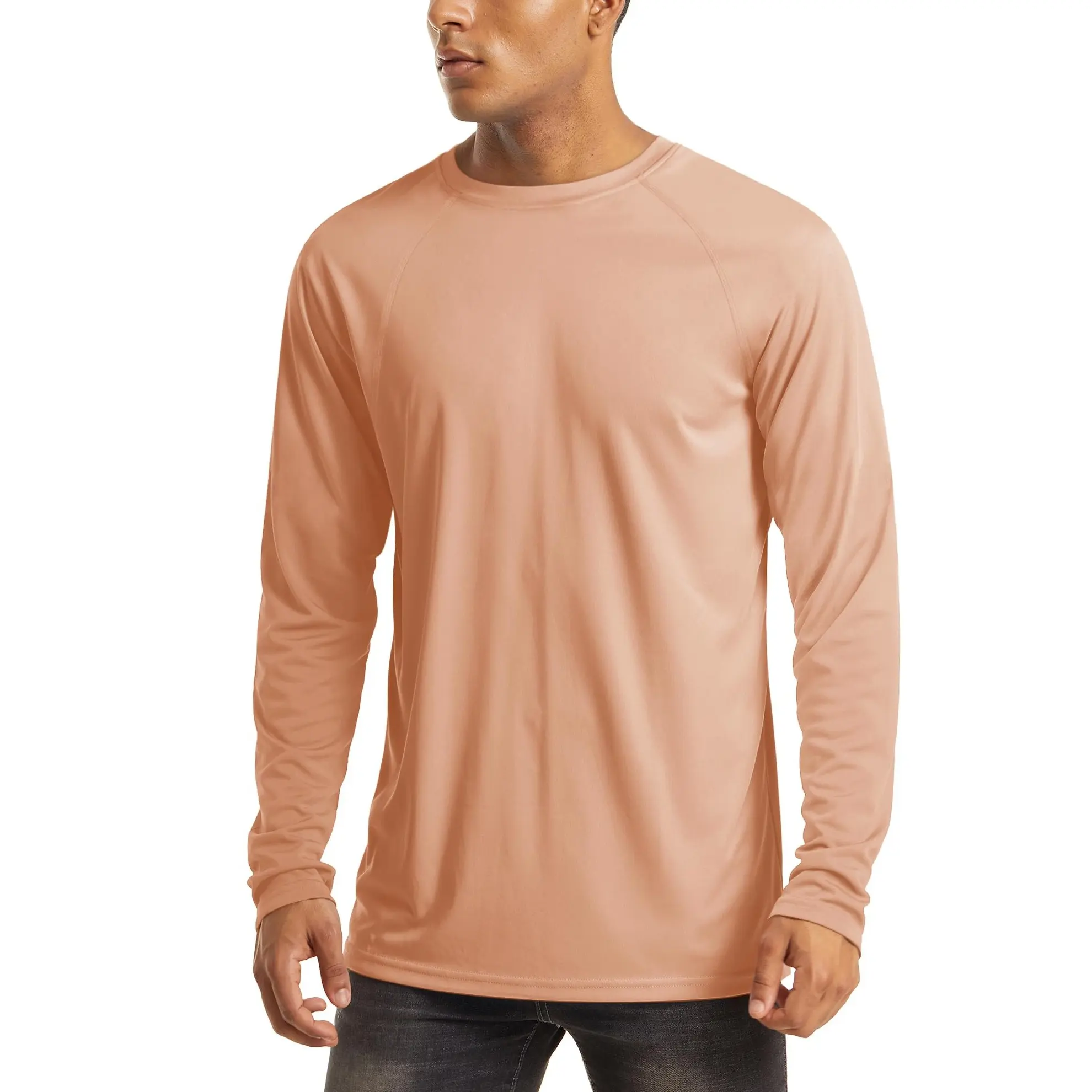 Men's UPF 50+ Long Sleeves Shirts Quick Dry Lightweight Summer Sportswear Tops