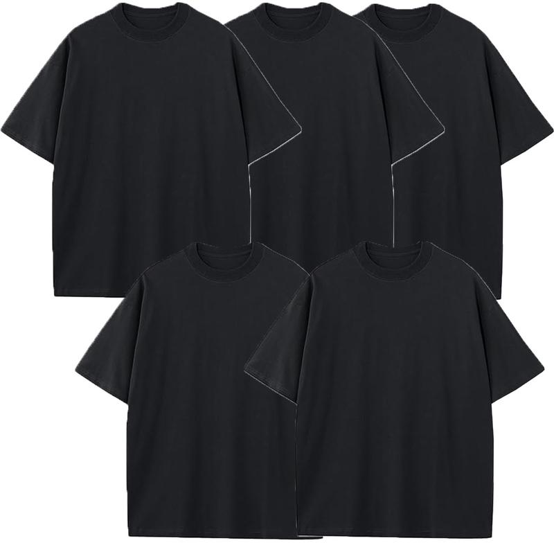 Men’s Multi-Pack Heavyweight 100% Cotton Drop Shoulder Fashion Tees